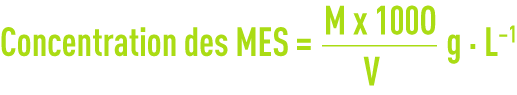 Formule : MES des boues liquides - méthode par centrifugation