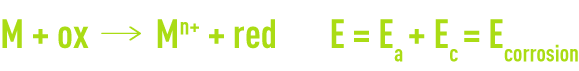 Formule : réaction d'oxydoréduction à l'équilibre