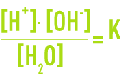Formule : application de la loi action de masse eau pH - solutions très diluées
