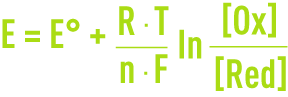 Formule : Oxydoréduction - relation de Nernst