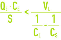 Formule : influence flux massique flux limite VL vitesse de décantation