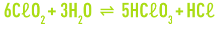 Formule : dioxyde chlore- formation de l'acide chlorique
