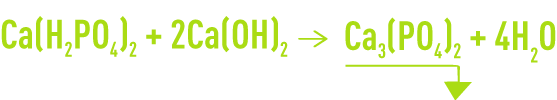 Formule : précipitation par la chaux (phosphate tricalcique)