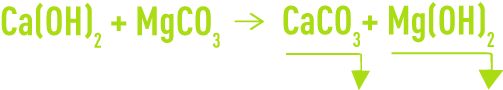 Formule : décarbonatation excès de chaux