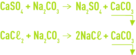 Formule : élimination de la dureté -emploi carbonate sodium