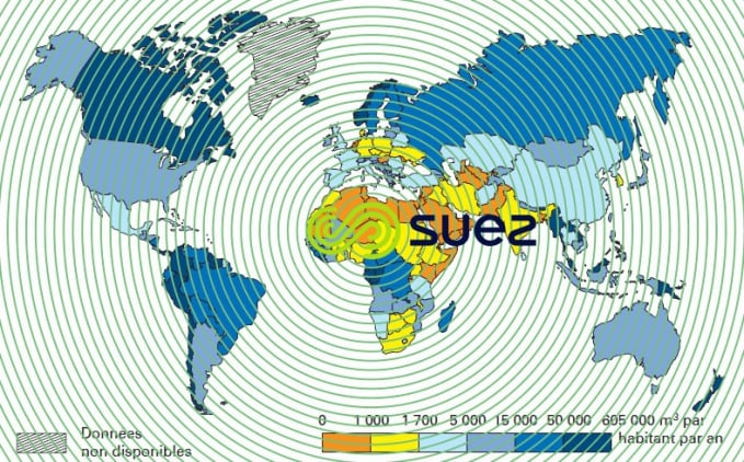 Eau Douce année 2000 - flux fleuves renouvellement eaux souterraines