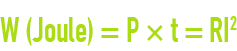 formule :  Quantité de chaleur dégagée par un circuit