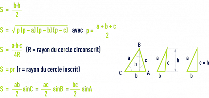 formule : formules géométrie - triangle