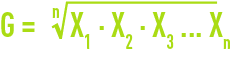 formule : statistiques - moyenne géométrique G