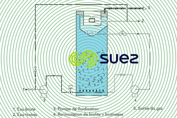 Réacteur culture fixées sur lit fluidisé (Anaflux)