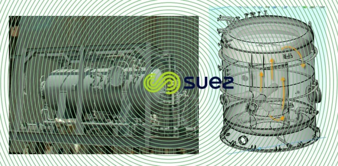 exemples flottateurs gaz induit horizontal - figure vertical compact Flotation Unit