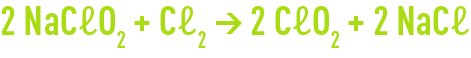 Formule : dioxyde de chlore - oxydation chlorite sodium chlore