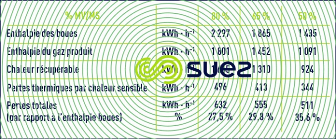 Gazéification bilan thermique fourniture calorifique