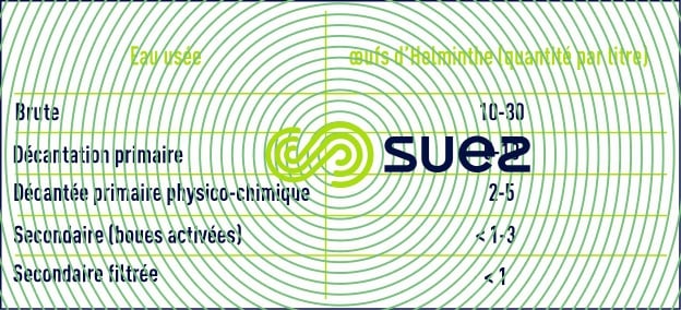 oeufs Helminthe eau usée urbaine