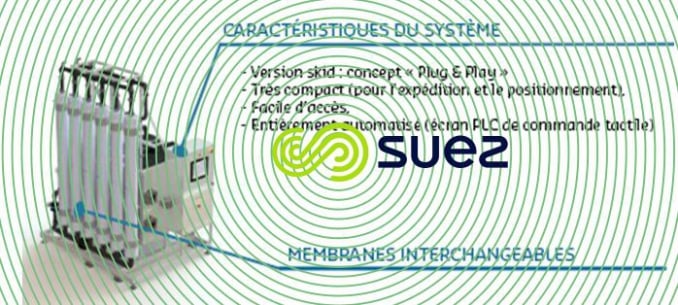 Un système de traitement de l’eau par des modules d’ultrafiltration in/out pressurisées  -Ultrazur Smartrack schema